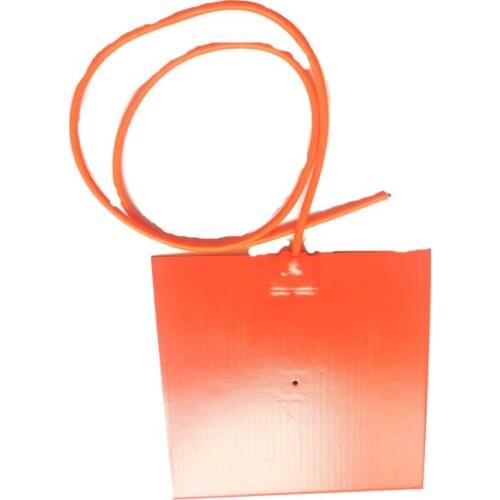 200*200*1.5mm Silicone 3D Printer Heat Bed 12v 120w adhesive 1 side 4mm hole center 1000mm lead wire out from middle of 1 side