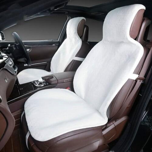 2019For 2 Front car seat covers faux fur cute car interior accessories cushion cover styling winter new plush car pad seat cover