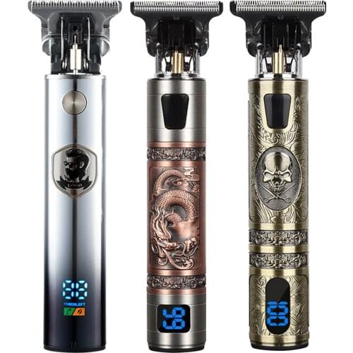 2021 LCD Rechargeable Hair Clipper Electric Hair Trimmer Cordless Shaver Trimmer 0mm Men Barber Hair Cutting Machine For Men