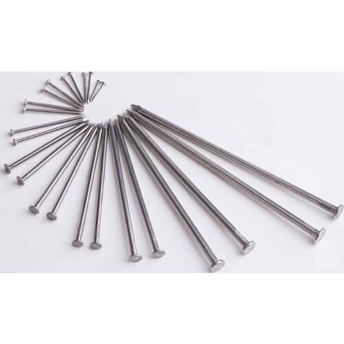 304 Stainless Steel Nail Cement Nail Steel Nail Carpenter Round Nail Cement Wall Nail Lengthened Small Nail Concrete Nail 100Pcs