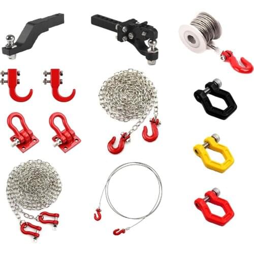 1/10 Scale Accessories Metal Tow Hook Trailer Chain Shackle for Car Tracked RC Axial SCX10 90046 Traxxas TRX4 Tamiya CC01