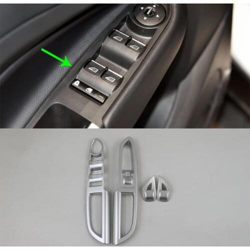 Car Accessories Interior Decoration LHD ABS Armrest Window Lift Down Rises Cover Trims For Ford Kuga/Escape 2017 Car Styling
