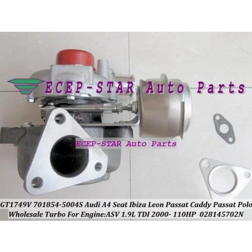 Free Ship GT1749V 701854 701854-5004S 028145702N Turbo Turbocharger For AUDI A4 A6 Seat Cordoba Leon Vw Caddy Polo ASV 1.9L TDI