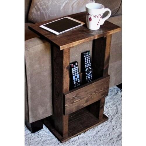 Side Coffee Table Solid Wood Walnut Color 45x30 Cm coffee table for sofa coffee table