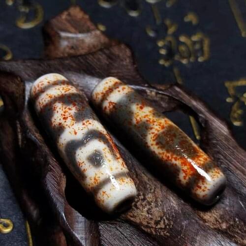 Natural Old Agate Beads Ji Black/white Aquarius Totem Tibetan Agate DZI Beads for Men&Women Amulet Bracelet Necklace Making