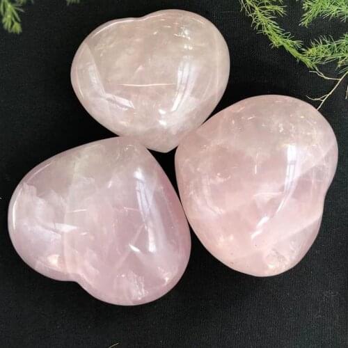 1pcs Natural Pink Rose Quartzs Crystal Heart Chakra Healing Reiki Natural Stone Beads For Jewelry Making DIY Gift