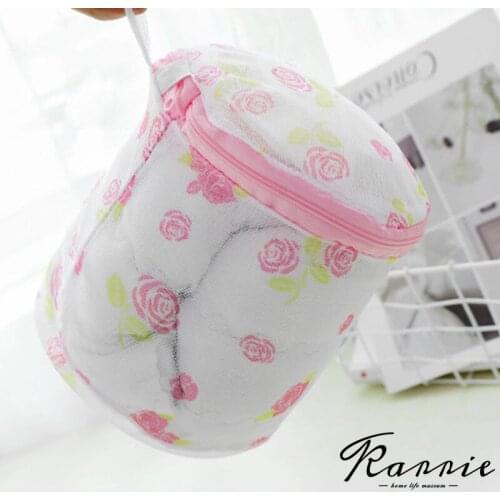 Printing Color Lingerie Washing Mesh Clothing Underwear Organizer Washing Bag Useful Mesh Net Bra Wash Bag Zipper Laundry Bag
