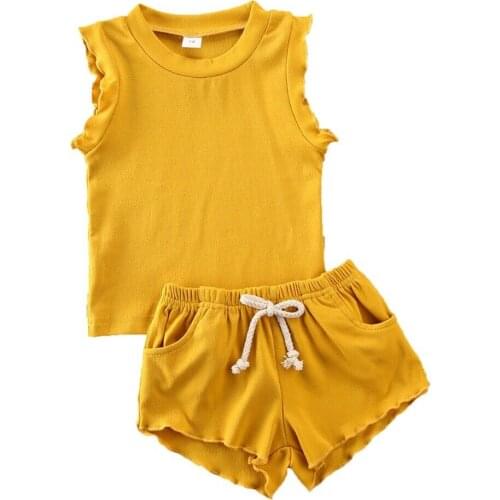 6M-3Years Newborn Baby Kids Girls T-shirt Tops +Short Pants Outfits Set Clothes
