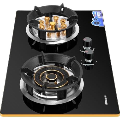 5500w Gas Stove Double Fire Embedded Home and Commercial 2 Pots Bulit-in Gas Hobs Dual-cooker Gas Cooktop Catering Equipment