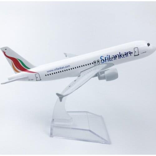 16CM Sri Lanka A320 Card Aviation Gift Alloy Airplane Model Collection Gift Toy