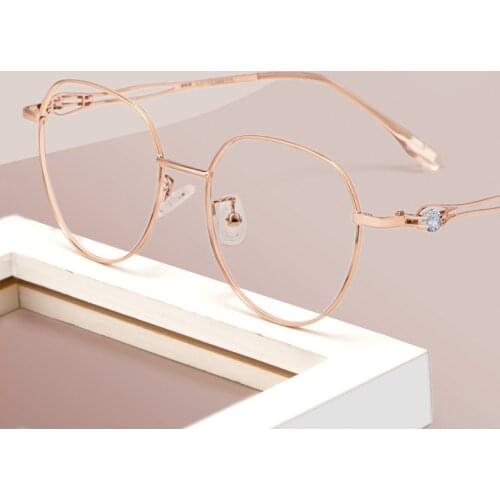 Metal Glasses Frame Women 2020 Vintage Round Eyeglasses Optical Myopia Prescription Eyeglasses Frames Woman Clear Eyewear Oculos
