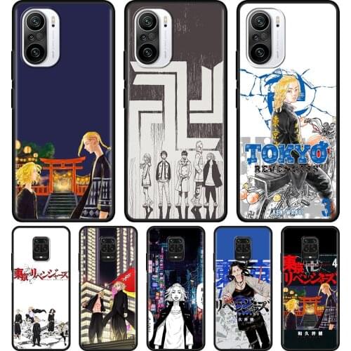 Soft TPU Case For Xiaomi Redmi Note 10 9 10T 9T 8T 8 9A 9S 8 8T 7 Pro Lite Cover Black Fundas tokyo revengers