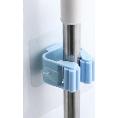 Wall Mounted Mop Organizer Holder Brush Broom Hanger Home Storage Rack Bathroom Suction Hanging Pipe Hooks Household Tools