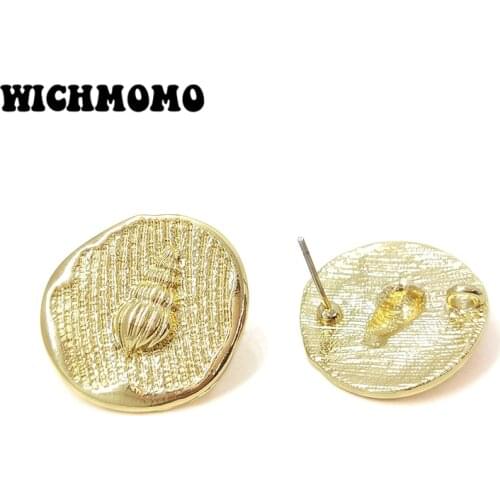 New 23mm 6pieces/bag High Quality Zinc Alloy Conch Specimens Earring Base Connectors Linkers for DIY Earring Jewelry Accessories