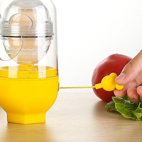 New Hand Powered Golden Egg Maker Inside Mixer Kitchen Cooking Gadget Portable Egg Cooker Tool Egg Scrambler Shaker Dropshipping