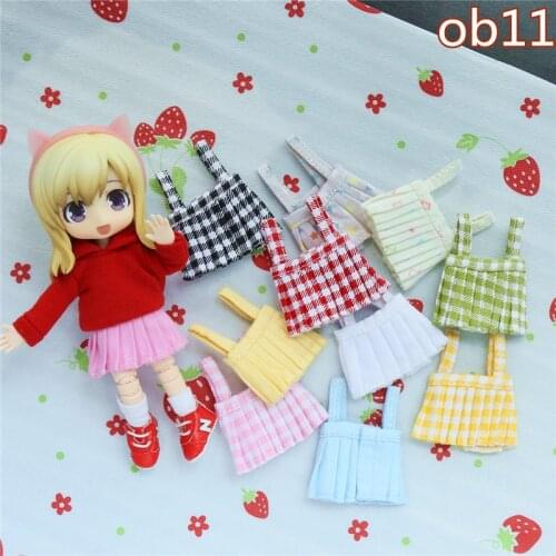Ob11 baby dress GCS Clay Beautiful Piggy Doll Clothes 1/12 bjd doll suspender skirt overalls doll accessories toys
