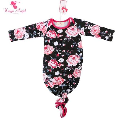 Kaiya Angel Baby Sleep Gown Black Pink Long Sleeve Hot Sale Infant Sleeper 2017 New Wholesale Baby Sleepsacks Fall Clothes