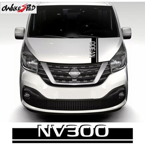 Car Hood Bonnet Stripes Auto Engine Cover Decor Sticker For Nissan Nv300 MPV Sport Stripe Vinyl Decals Exterior Accessories