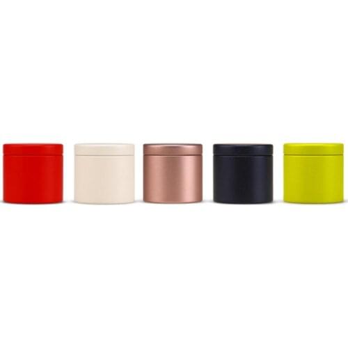 Portable Tea Box 47*45MM Mini Cylinder Tea Tin Metal Tin Storage Boxes Candy Case Organizer Box For Travel#202159