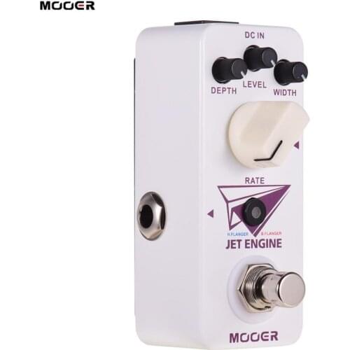 MOOER Jet Engine Digital multi-frequency Flanger Two different Flanger modes Tap Tempo functionality White