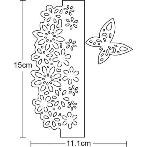 Craft dies Lace Strip Border butterfly metal cutting dies Stencil Dies DIY dies Scrapbooking Decor Embossing die cut Card Making