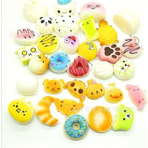 Squishy 20pcs Slow Rebound Soft Bread Cake Donut Squeeze Toy Set Decompression Toy Adult Anti-stress Cute Gift Child Toy