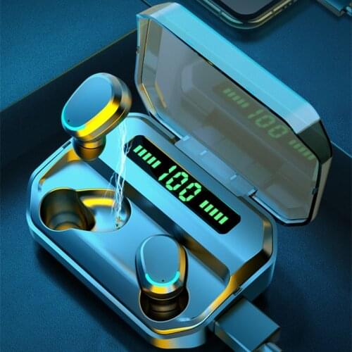 TWS Bluetooth Earphones 2200mAh Charging Box Wireless Headphone Stereo Sports Earbuds Headsets With Microphone