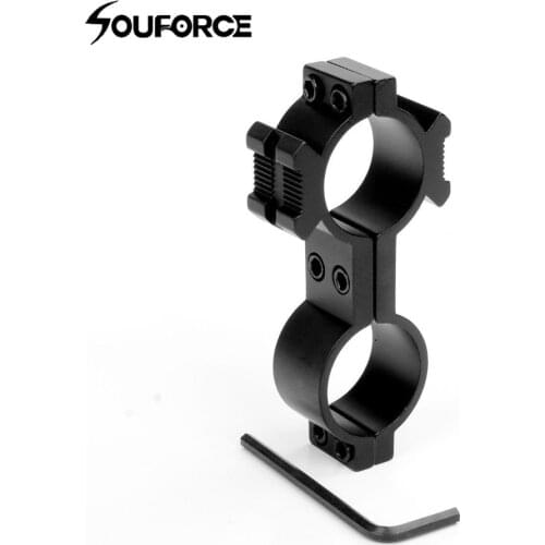 Rifle Sight 25.4mm Dual Ring Adapter for 20mm Picatinny Rail Scope Mount for Riflescope Weapon Light