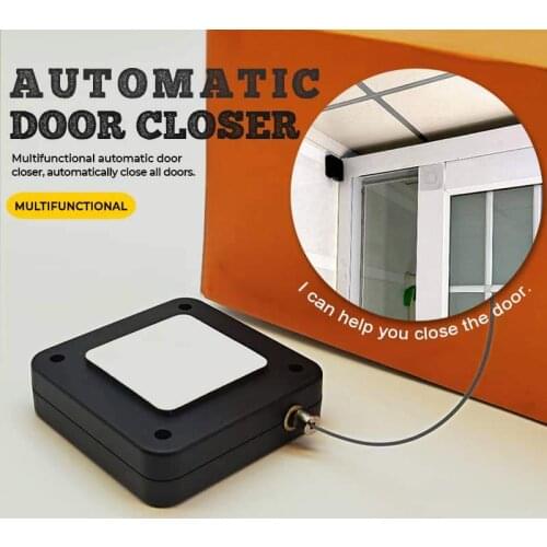 Strong Pull 500G/800G Automatic Sensor Door Closer Anti-theft Wire Rope Retractable Punch-free Cabinet Catch Door Closer Buffer