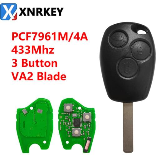 For MERCEDES-BENZ Smart Fortwo Forfour 2015+ 433MHz PCF7961M 4A Chip VA2 3 Buttons Head Remote Car Key Fob