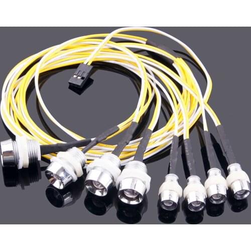 YUKALA 8 lights RC car accessories rc car led light with alloy light fixture for 1/10 1/8 RC drift car /Truck car