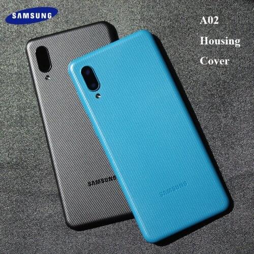 Samsung Galaxy A02 Back Battery Cover Door Rear Housing Case Replacement With Side Button and Camera Lens A 02 a02 Shell+Sticker