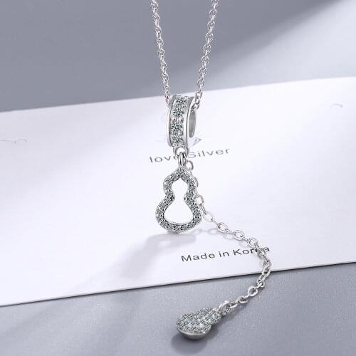YH-ZL Ladies Necklace Hot Necklace Top Class Lady Fashion Heart Pendant Necklace Crystal Jewelry Girls Women Jewelry