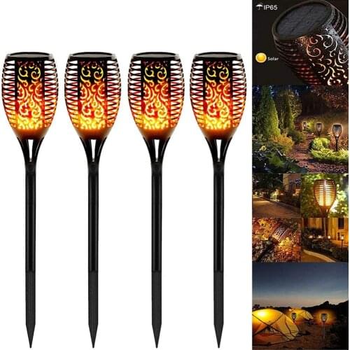 1/2/4pcs LED Solar Flame Light Flickering Waterproof Garden Decoration Landscape Lawn Lamp Path Lighting Torch Outdoor Spotlight