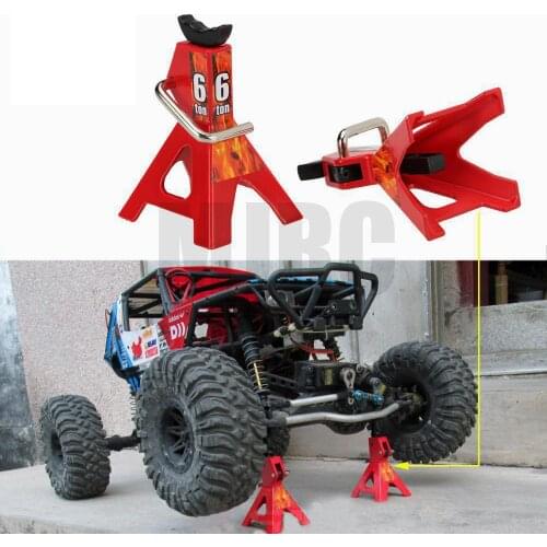 2Pcs RC Cars Metal Jack Stands Repairing Tool for 1/10 RC Climbing Car Crawler Diecasts Vehicles Model Parts Accessories Toy