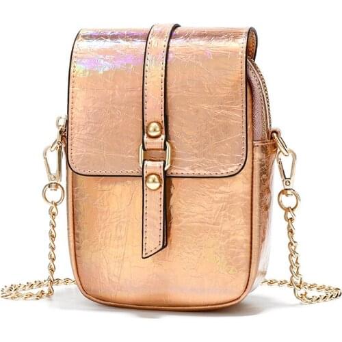 2021 Summer Luxury Brand Handbag Purse for Women Messenger Bag One Shoulder Reflective Laser Fashionable PU Leather Waterproof