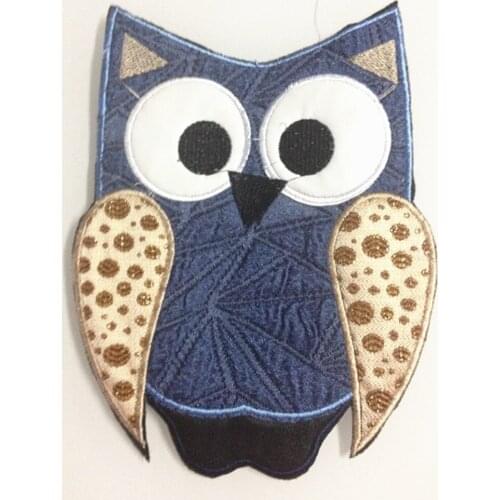 4PCS One Set Packed Cutie Owl Sew On Patch DIY Embroidered Applique for Decoration Kids Clothing Accessory
