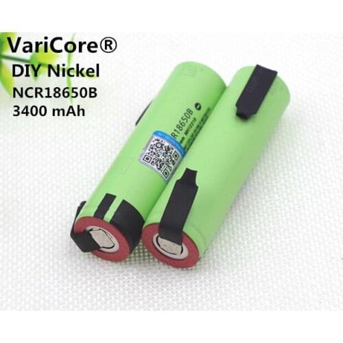 4 pcs/lot 2019 new Original NCR18650B 3.7v 3400mah 18650 rechargeable lithium battery solder nickel sheet batteries