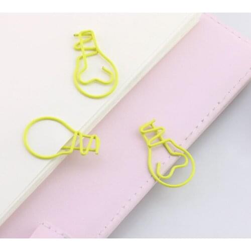5pcs/lot bulb Style Gift Interesting Folder Message Styled for School Creative Home H0145 Paper Clip