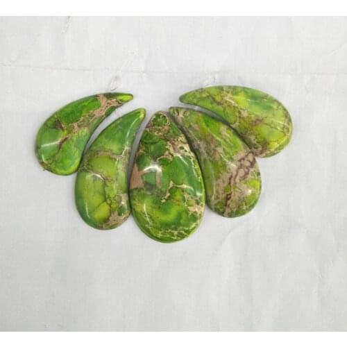 5pcs/lot Natural Imperial Jaspers Stone Beads Pendant Necklace Jewelry Accessories Loose Gem Stone Beads DIY Craft Material