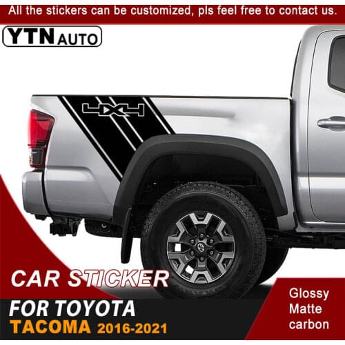 Car Decals For Toyota Tacoma 2016 2017 2018 2019 2020 2021 Truck Bed 4x4 Stripe Graphic Vinyl Cool Car Stickers Auto Accessories