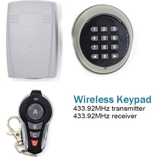 Wireless Keypad password switch & 433MHz 2 Channel receiver &433.92MHz learning code transmitter for Garage door Electronic gate