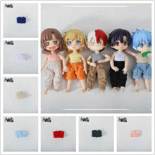 Ob11 baby clothes candy color with sleeve less short T Molly baby clothes 12 points BJD baby clothes GSC prime body