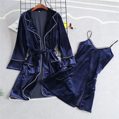 Women Sleepwear Nighty&Robe Home Wear Sexy Warm Bathrobe Gown Sleep Suit Leisure Nightdress Negligee 2019