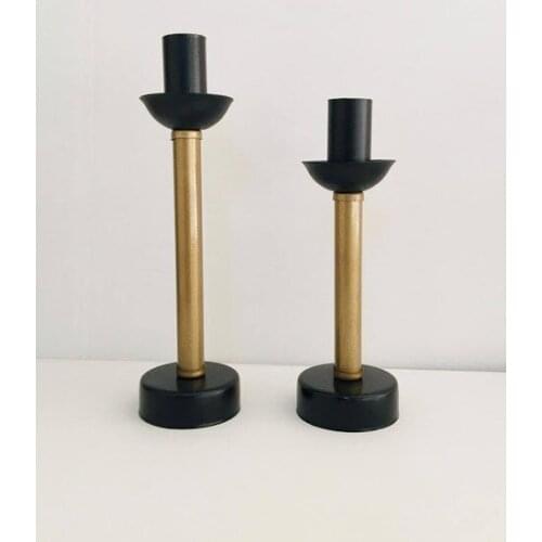 Grandpa Dual Metal candle Holder tumbled candle and candlestick свеча и подсвечник vela y candelero