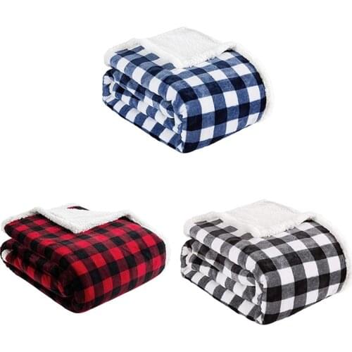 LUDA Fleece Throw Blanket, Super Soft Warm Buffalo Plaid Plush Blankets And Throws, Lightweight Cozy Fuzzy Blanket For Sofa