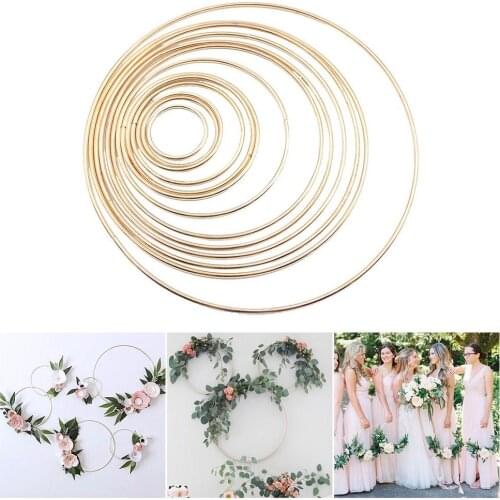 DIY Garland Dreamcatcher Iron Ring Circle Accessories Wedding Party Easter Decor Festive & Party Supplies