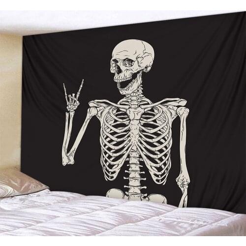 Hippie Void Sugar Skull Tapestry Mandala Wall Hanging Ouija Carpet Psychedelic Tapestry Yoga Boho Decor Blanket Wall Cloth Tapiz