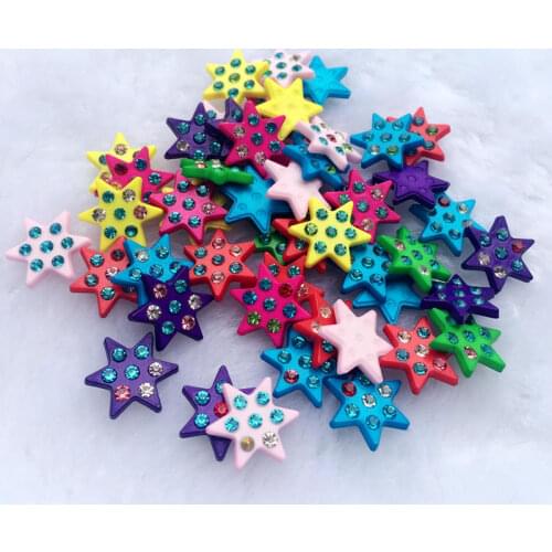 Hot Fashionable Trendy Style Hot Sale Crystal Rhinestone Star Strass stick button&Jewelry accessories 50pcs/lot -E86