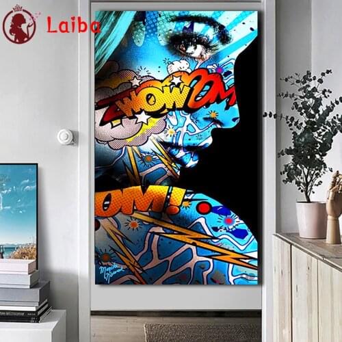 Graffiti Women Portrait Diamond Painting Full Square Home Decor Diamond Embroidery Handmade Cross Stitch Kits color woman decor